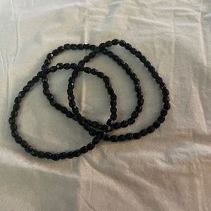 Black bracelets 4 in total